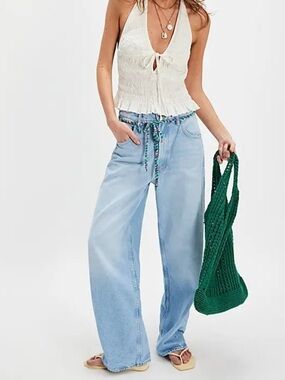 NWT MOTHER Snacks The Shoelace Fun Dip Nerdy Jeans!